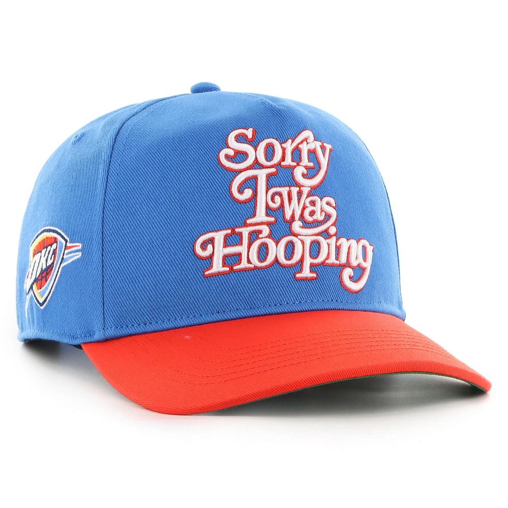 Men's '47 x Brand Seen Sorry I Was Hooping Blue/Orange Oklahoma City Thunder Two-Tone Hitch Adjustable Hat