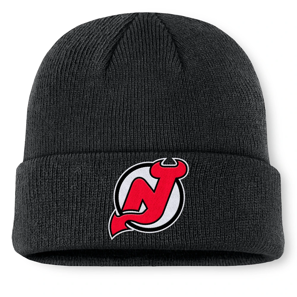 Men's Fanatics  Black New Jersey Devils 2024 NHL Global Series Cuffed Knit Hat