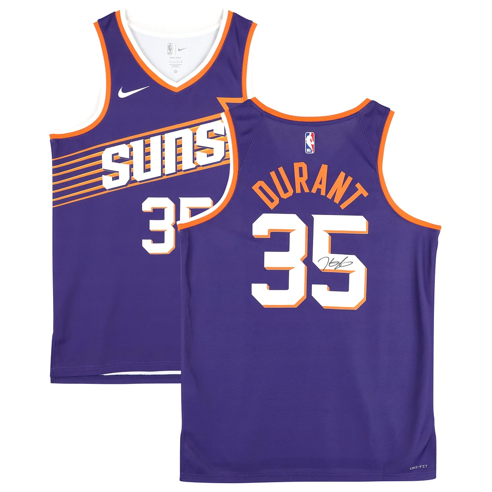 Kevin Durant Phoenix Suns Autographed Nike Purple 2023-24 Icon Edition Swingman Jersey