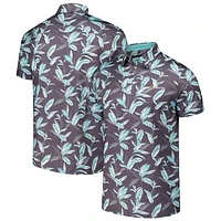 Men's Flomotion Charcoal THE PLAYERS Birds of Paradise Polo