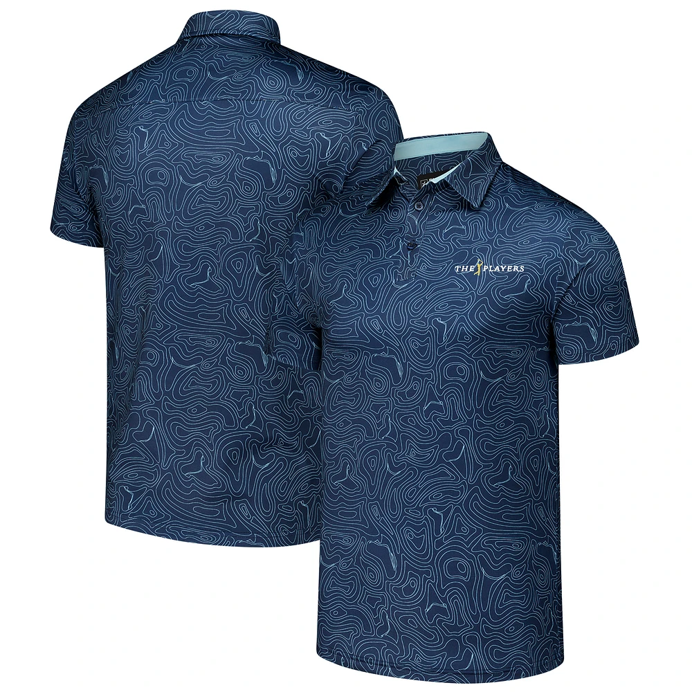 Men's Flomotion Navy THE PLAYERS Toothy Topo Polo