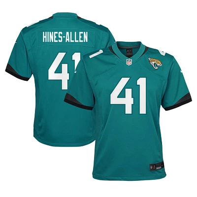 Youth Nike Josh Hines-Allen Teal Jacksonville Jaguars Team Game Jersey