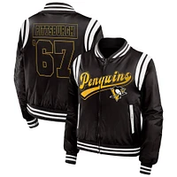 Women's WEAR by Erin Andrews  Black Pittsburgh Penguins Baller Full-Zip Bomber Jacket