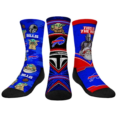 Youth Rock Em Socks Buffalo Bills 3-Pack Mandalorian Crew