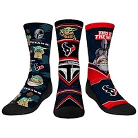 Youth Rock Em Socks Houston Texans 3-Pack Mandalorian Crew