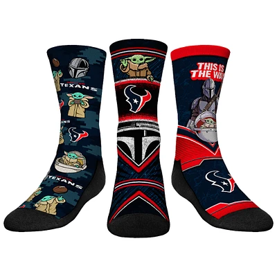 Youth Rock Em Socks Houston Texans 3-Pack Mandalorian Crew