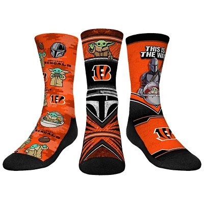 Youth Rock Em Socks Cincinnati Bengals 3-Pack Mandalorian Crew