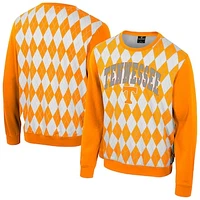 Men's Colosseum Tennessee Orange Volunteers The Dealio Argyle Pullover Sweatshirt