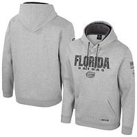 Men's Colosseum Heather Gray Florida Gators Oorah OHT Military Appreciation Pullover Hoodie