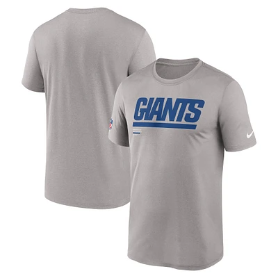 Men's Nike Gray New York Giants Sideline Legend Performance T-Shirt