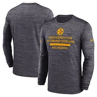 Men's Nike Black Pittsburgh Steelers Sideline Velocity Performance Long Sleeve T-Shirt