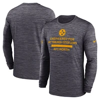 Men's Nike Black Pittsburgh Steelers Sideline Velocity Performance Long Sleeve T-Shirt