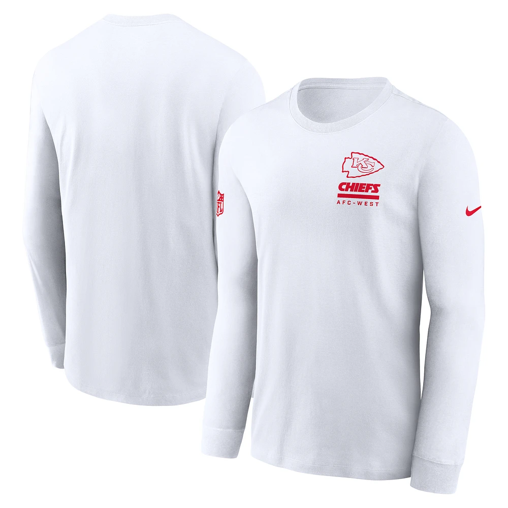 Men's Nike Kansas City Chiefs Sideline Performance Long Sleeve T-Shirt