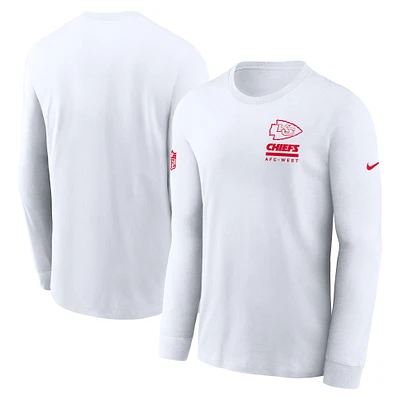 Men's Nike Kansas City Chiefs Sideline Performance Long Sleeve T-Shirt