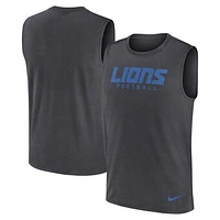 Men's Nike Charcoal Detroit Lions Primetime Legend Performance Muscle Tank Top