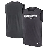 Men's Nike Charcoal Dallas Cowboys Primetime Legend Performance Muscle Tank Top