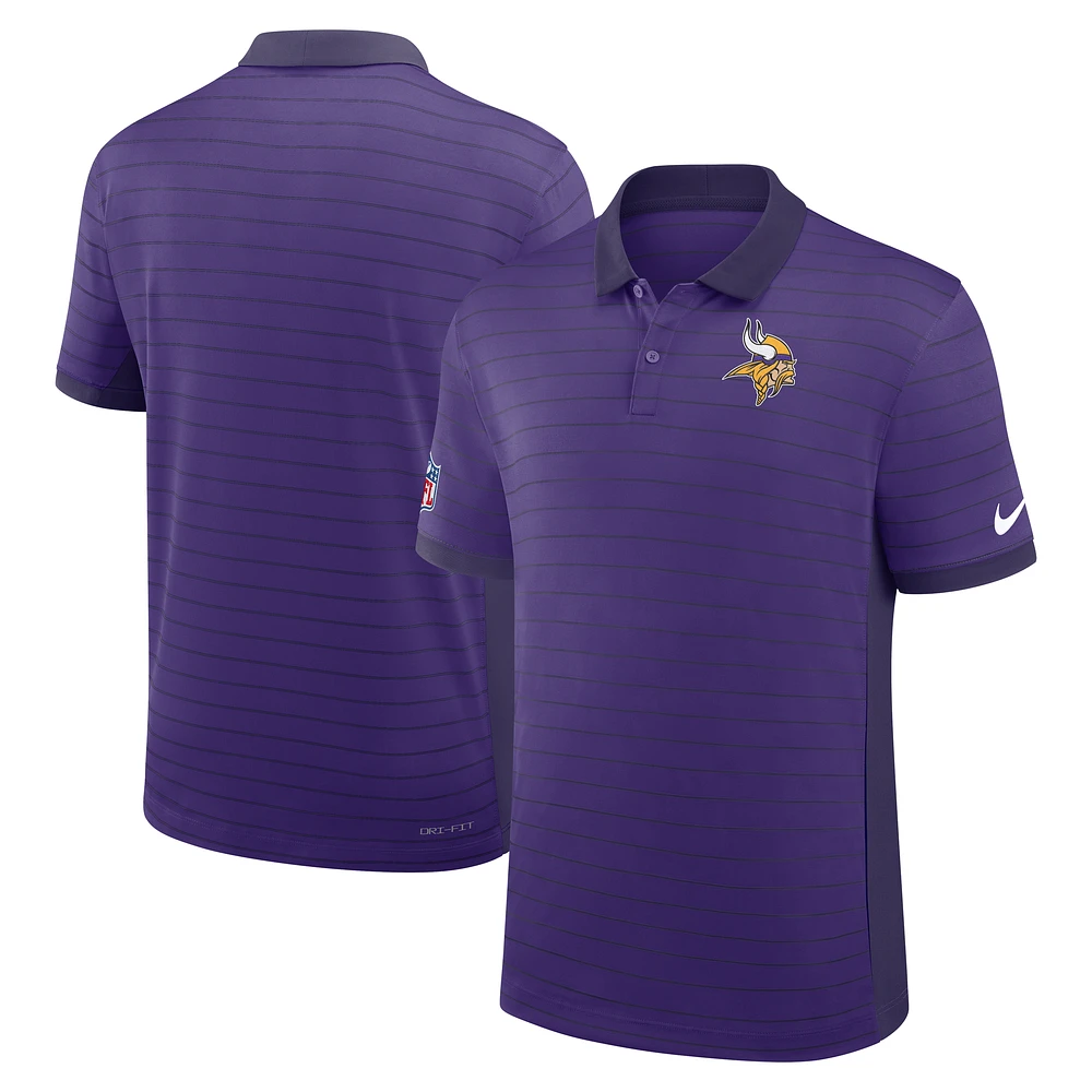 Men's Nike Purple Minnesota Vikings Sideline Victory Stripe Performance Polo