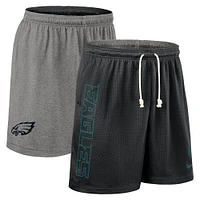 Men's Nike Black Philadelphia Eagles Sideline Reversible Performance Shorts