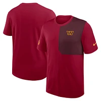 Men's Nike Burgundy Washington Commanders Sideline UV Performance Coach Shirt