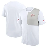 Men's Nike White Kansas City Chiefs Sideline UV Performance Coach Shirt