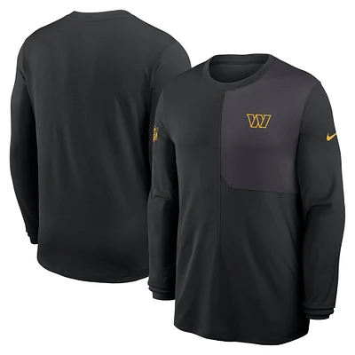 Men's Nike Black Washington Commanders Sideline Coaches UV Performance Long Sleeve T-Shirt
