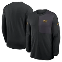 Men's Nike Black Washington Commanders Sideline Coaches UV Performance Long Sleeve T-Shirt