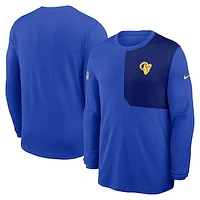 Men's Nike Royal Los Angeles Rams Sideline Coach UV Performance Long Sleeve T-Shirt
