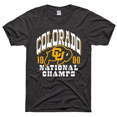 Unisex Charlie Hustle Black Colorado Buffaloes 1990 National Champions Tri-Blend T-Shirt