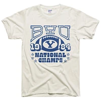 Unisex Charlie Hustle White BYU Cougars 1984 National Champions T-Shirt