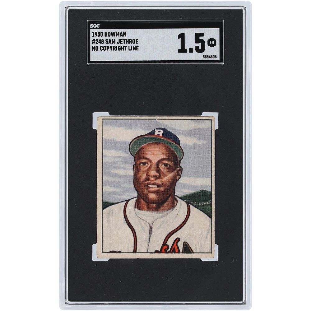 Sam Jethroe Boston Braves 1950 Bowman #248 SGC Authenticated 1.5 Rookie Card