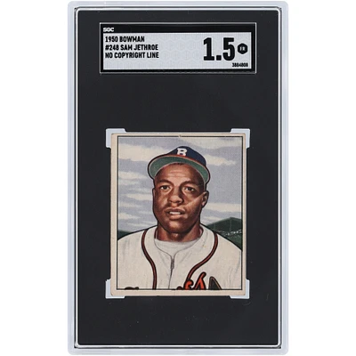 Sam Jethroe Boston Braves 1950 Bowman #248 SGC Authenticated 1.5 Rookie Card