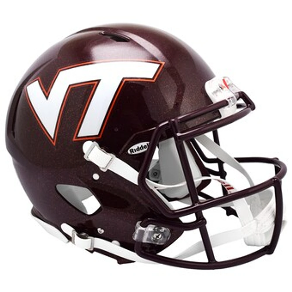 Virginia Tech Hokies Unsigned Riddell Maroon 2024 Speed Authentic Helmet