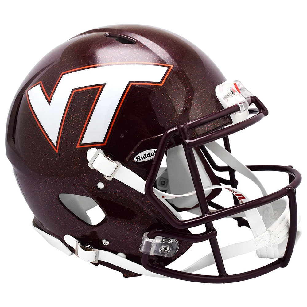 Virginia Tech Hokies Unsigned Riddell Maroon 2024 Speed Authentic Helmet