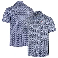 Men's Navy Cleveland Guardians 4K Tri-Blend Polo