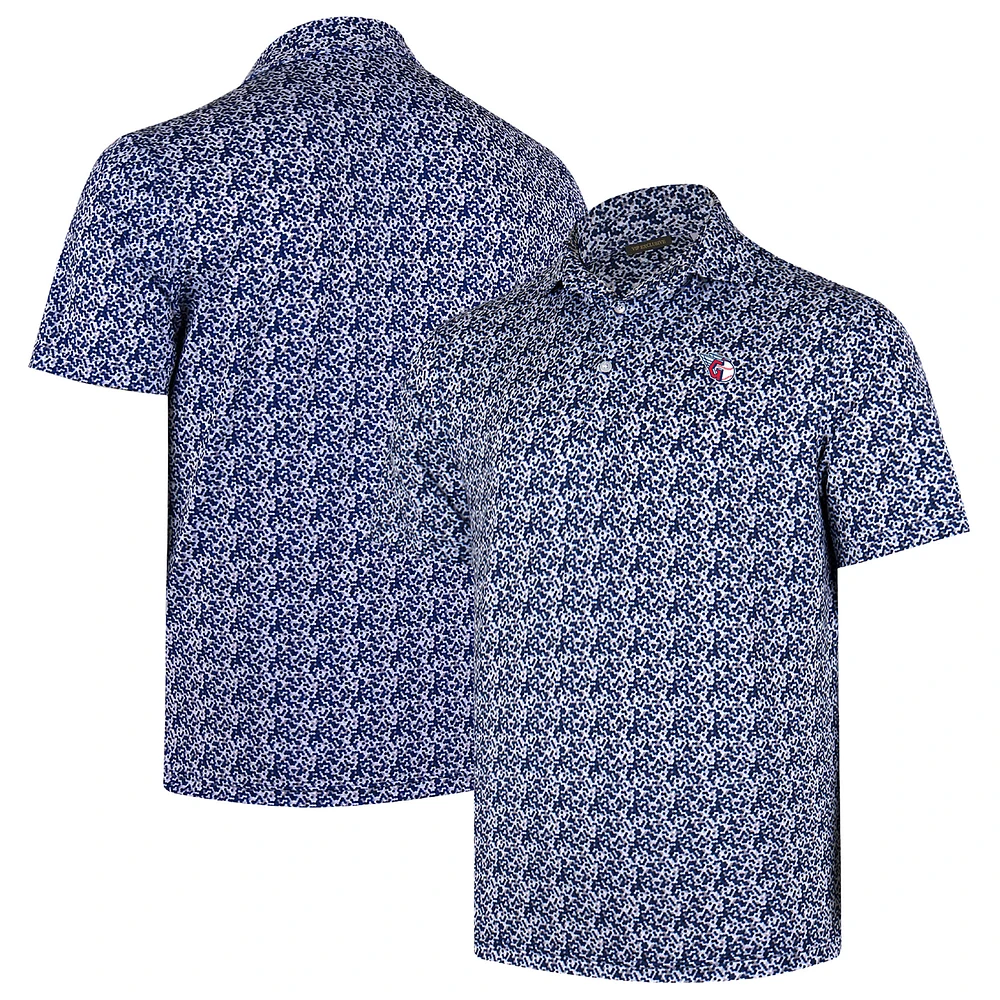 Men's Navy Cleveland Guardians 4K Tri-Blend Polo