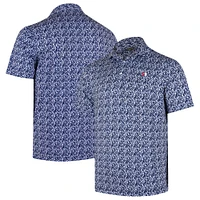 Men's Navy Cleveland Guardians 4K Tri-Blend Polo