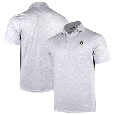 Men's Gray Milwaukee Brewers Sublime Tri-Blend Polo