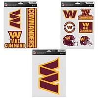 WinCraft Washington Commanders Three-Pack Fan Decal Set