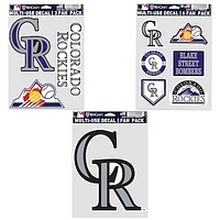 WinCraft Colorado Rockies Three-Pack Fan Decal Set