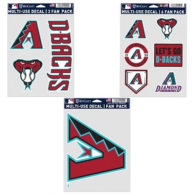 WinCraft Arizona Diamondbacks Three-Pack Fan Decal Set