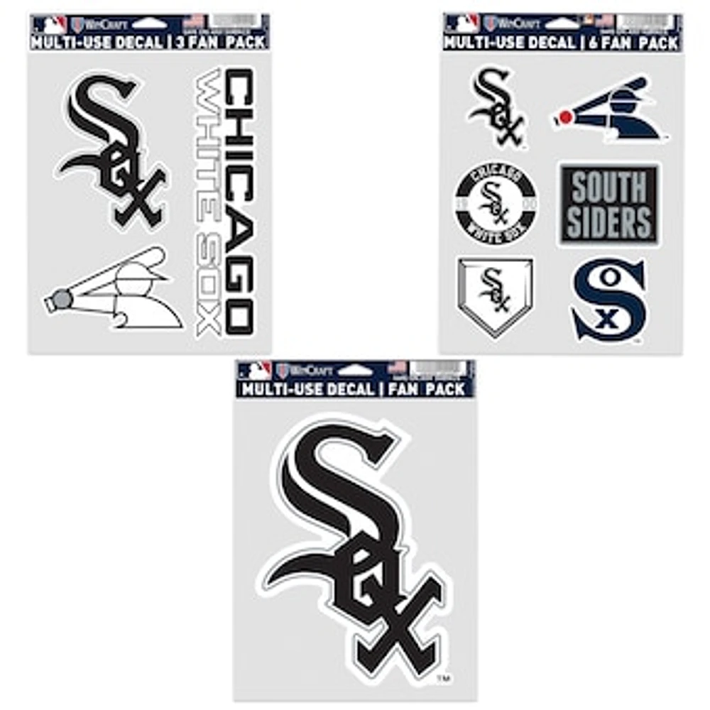 WinCraft Chicago White Sox Three-Pack Fan Decal Set