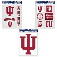 WinCraft Indiana Hoosiers Three-Pack Fan Decal Set