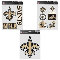 WinCraft New Orleans Saints Three-Pack Fan Decal Set