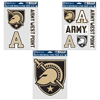 WinCraft Army Black Knights Three-Pack Fan Decal Set