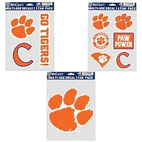 WinCraft Clemson Tigers Three-Pack Fan Decal Set