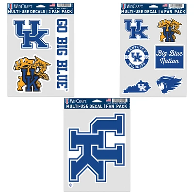 WinCraft Kentucky Wildcats Three-Pack Fan Decal Set