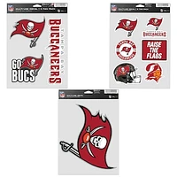 WinCraft Tampa Bay Buccaneers Three-Pack Fan Decal Set