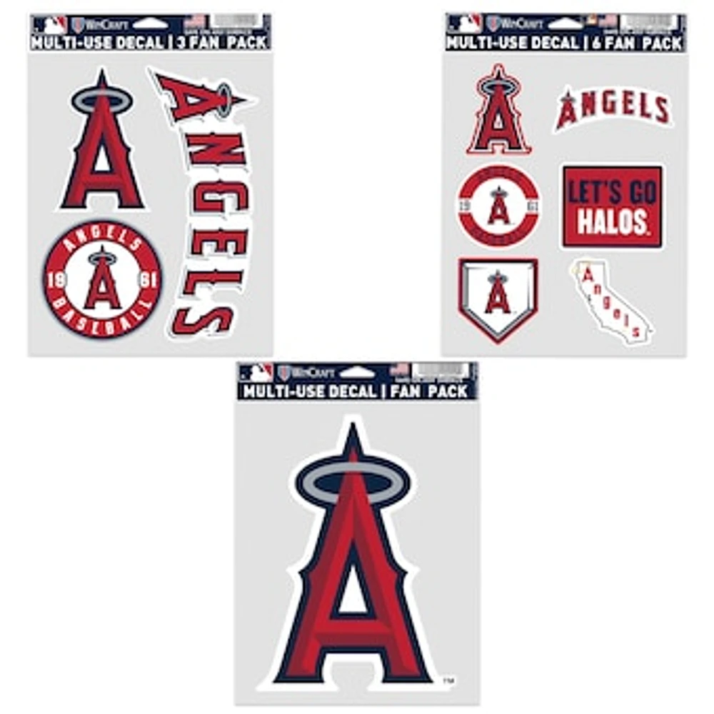 WinCraft Los Angeles Angels Three-Pack Fan Decal Set