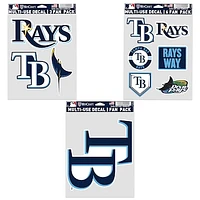 WinCraft Tampa Bay Rays Three-Pack Fan Decal Set