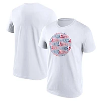 Men's Fanatics White Paris 2024 Summer Olympics Allez Les Blues Roundall T-Shirt